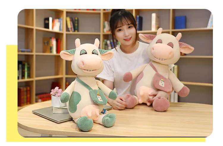 Japan Cow Stuffed Animal | New Cute Animal Cartoon Cows Stuffed Plush Toy -5