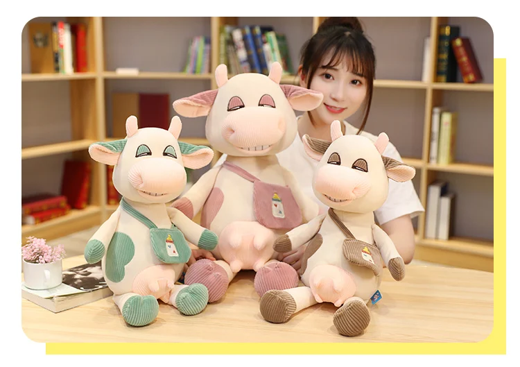 Japan Cow Stuffed Animal | New Cute Animal Cartoon Cows Stuffed Plush Toy -3