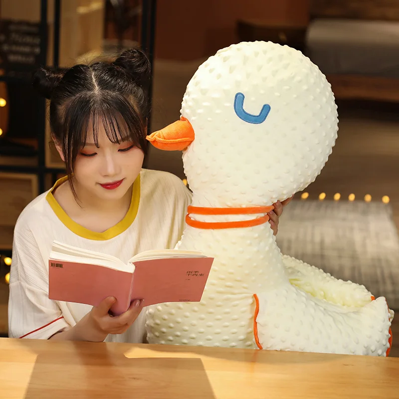 Giant Duck Dog Toy | Princess Duck Plushie - Soft Orange Massage Sleeping Duck -16