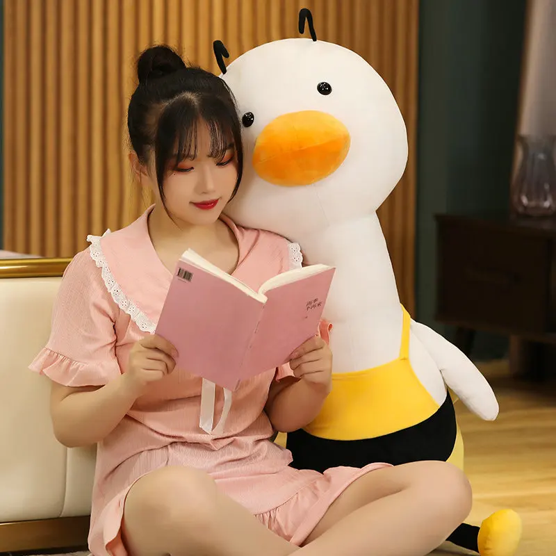 Long Duck Plush | Cute Bee Duck Plush Soft Stuffing Pillow -8