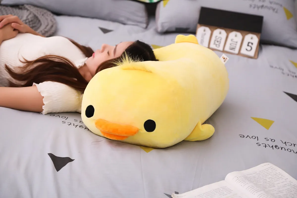 Kawaii Ente Emoji Kissen Plüsch ｜ Liegende Ente für weiches Kissen Kissen -3