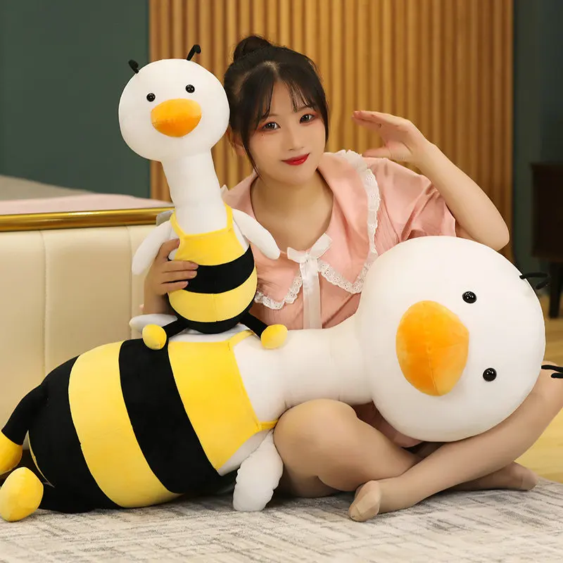 Long Duck Plush | Cute Bee Duck Plush Soft Stuffing Pillow -3