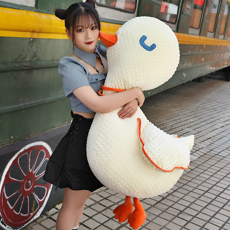 Giant Duck Dog Toy | Princess Duck Plushie - Soft Orange Massage Sleeping Duck -9