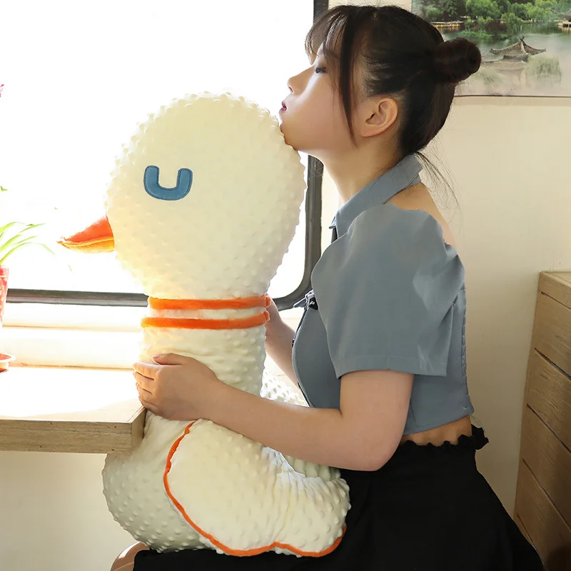 Giant Duck Dog Toy | Princess Duck Plushie - Soft Orange Massage Sleeping Duck -13