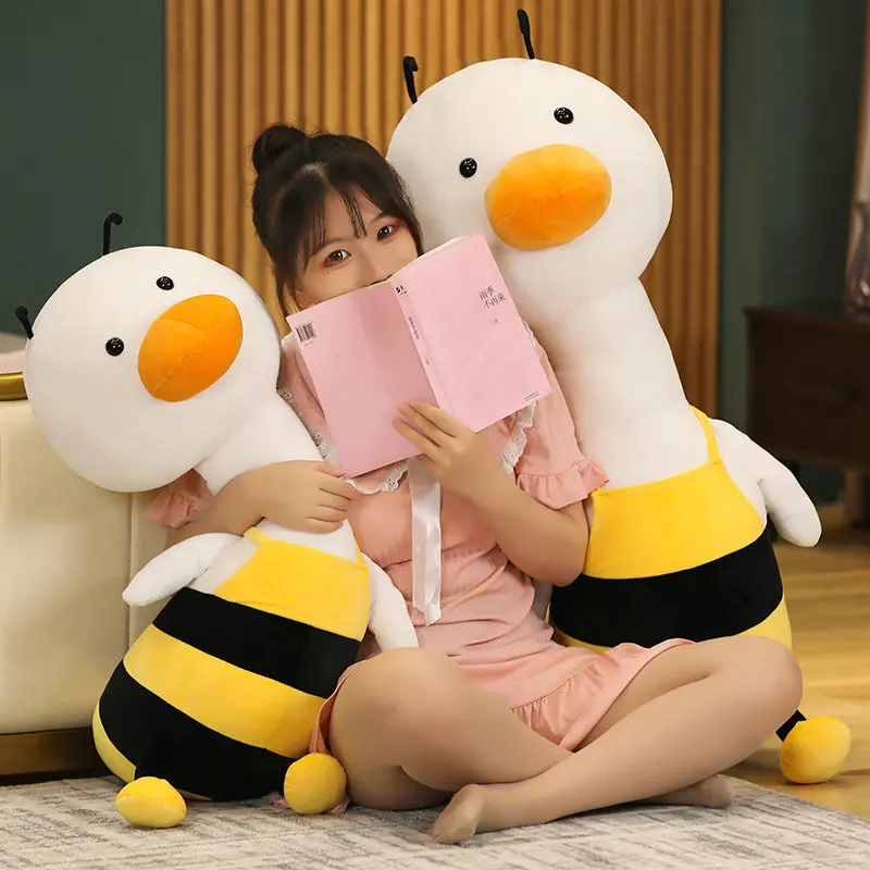 Long Duck Plush | Cute Bee Duck Plush Soft Stuffing Pillow -7