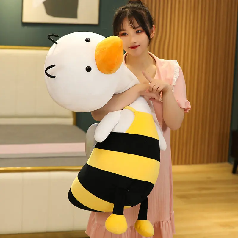 Long Duck Plush | Cute Bee Duck Plush Soft Stuffing Pillow -9