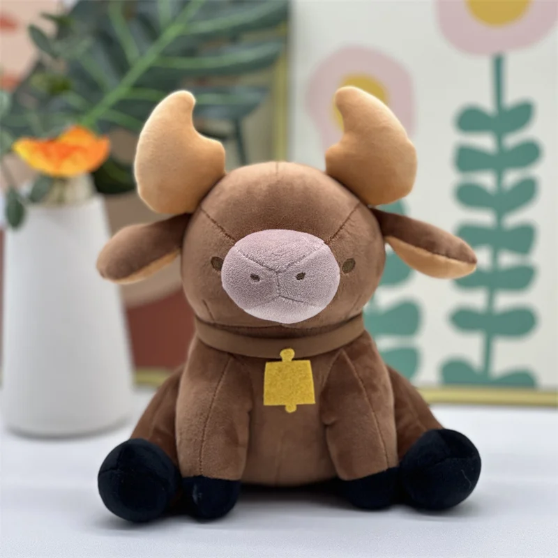 Brown Fluffy Cow Stuffed Animal | Palia Chapaa Lifelike Highland Cow Plush Toy -8