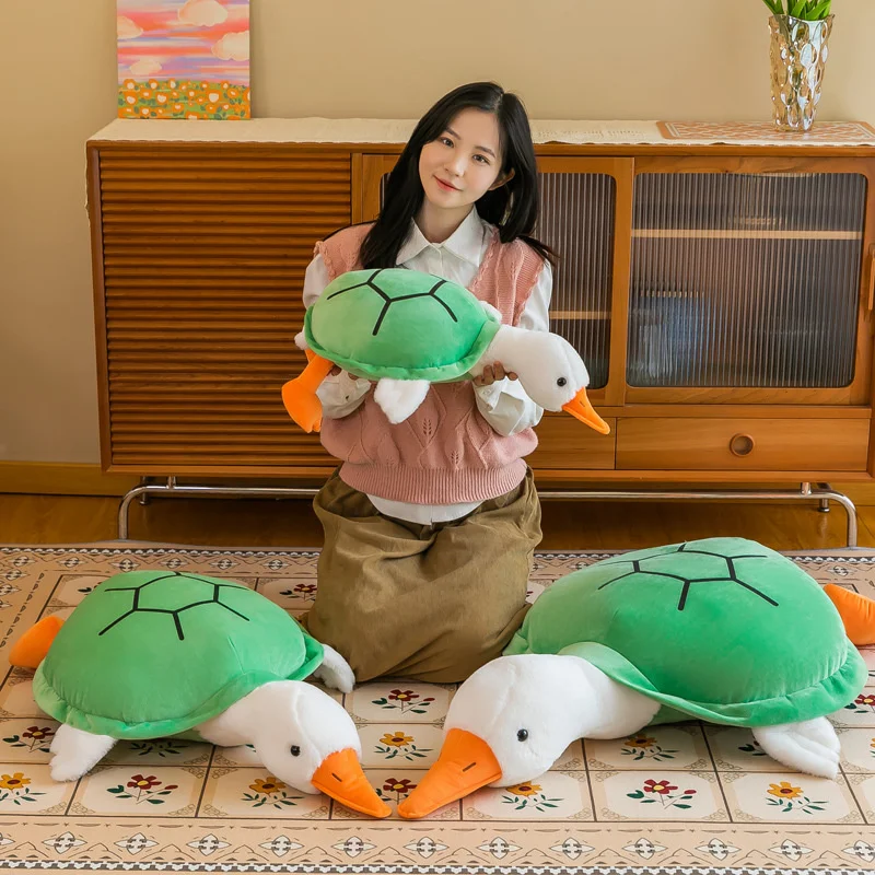 Плюшевая игрушка "Черепаха-утка"| Turtle Transform To Big White Goose - Stuffed Tortoise Doll -19