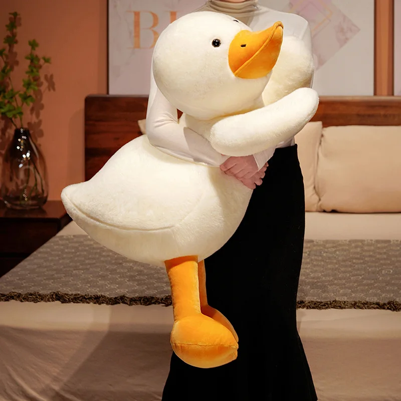 Dennis Duck Plush Toy | Simulation Lie Duck Plush Pillow Toy -5