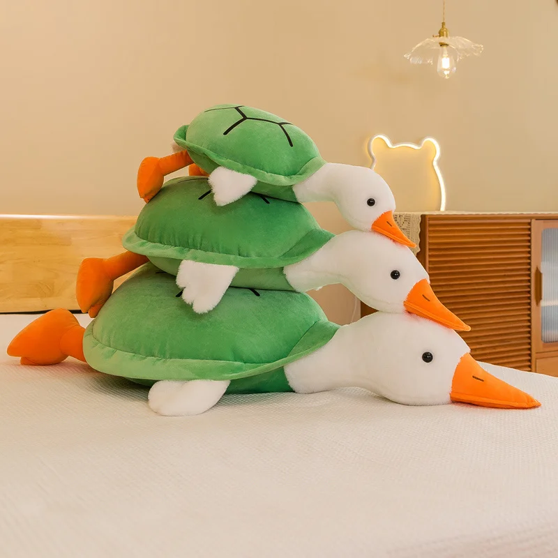 Плюшевая игрушка "Черепаха-утка"| Turtle Transform To Big White Goose - Stuffed Tortoise Doll -9