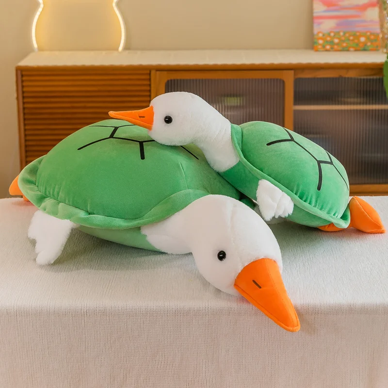 Плюшевая игрушка "Черепаха-утка"| Turtle Transform To Big White Goose - Stuffed Tortoise Doll -8