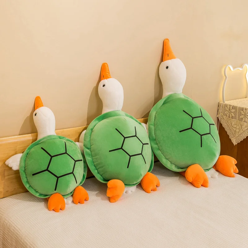 Плюшевая игрушка "Черепаха-утка"| Turtle Transform To Big White Goose - Stuffed Tortoise Doll -11