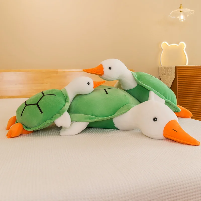 Turtle Duck Plush Toy | Turtle Transform To Big White Goose - Stuffed Tortoise Doll -1