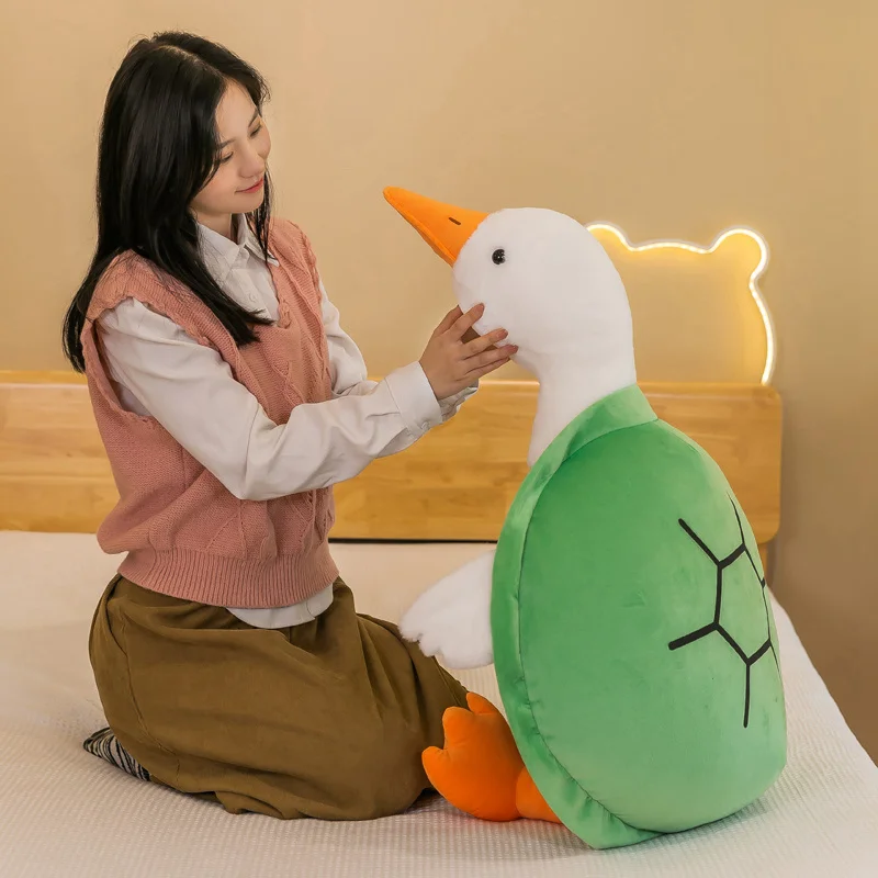 Плюшевая игрушка "Черепаха-утка"| Turtle Transform To Big White Goose - Stuffed Tortoise Doll -21