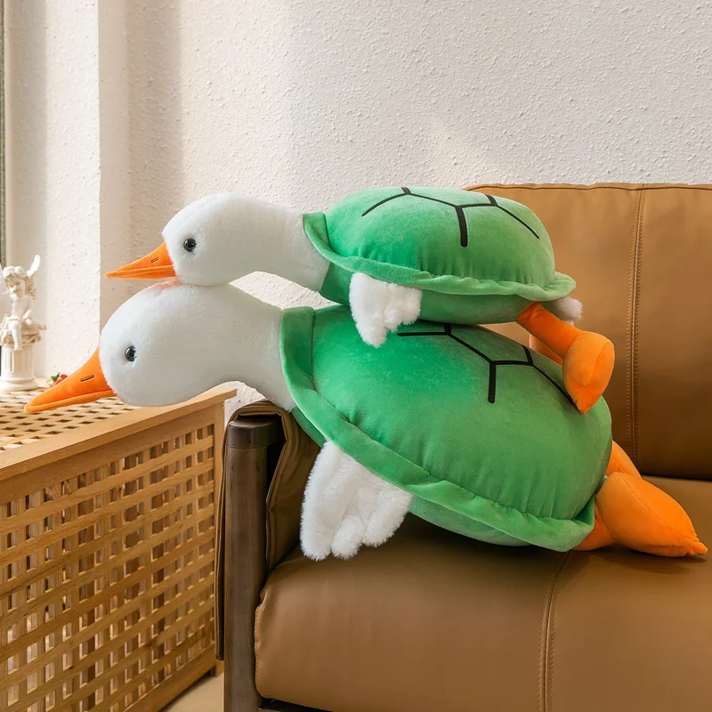 Плюшевая игрушка "Черепаха-утка"| Turtle Transform To Big White Goose - Stuffed Tortoise Doll -6