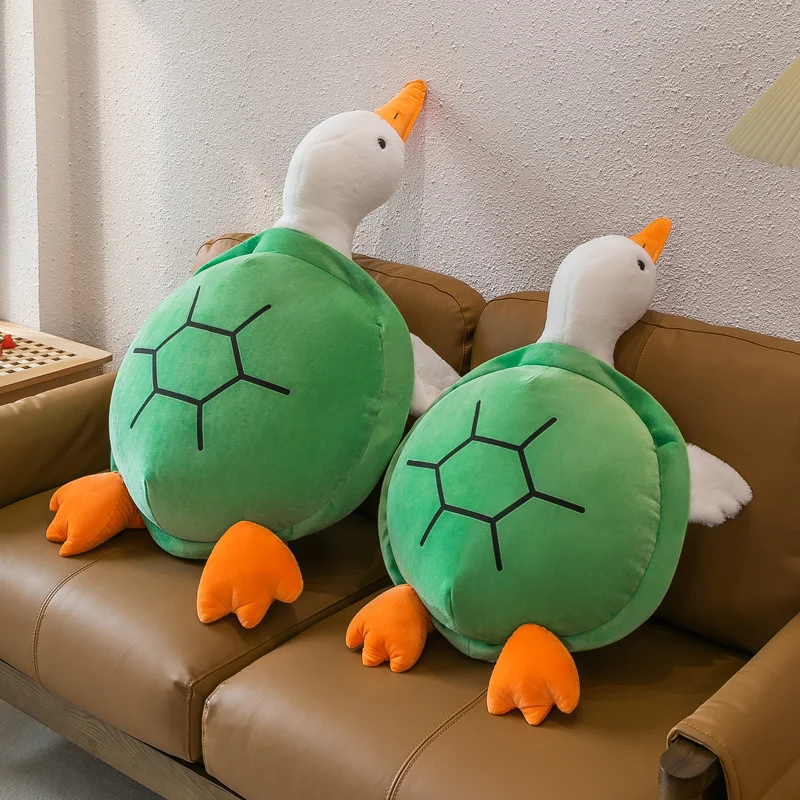 Turtle Duck Plüschtier | Turtle Transform To Big White Goose - Gefüllte Schildkröte Puppe -5