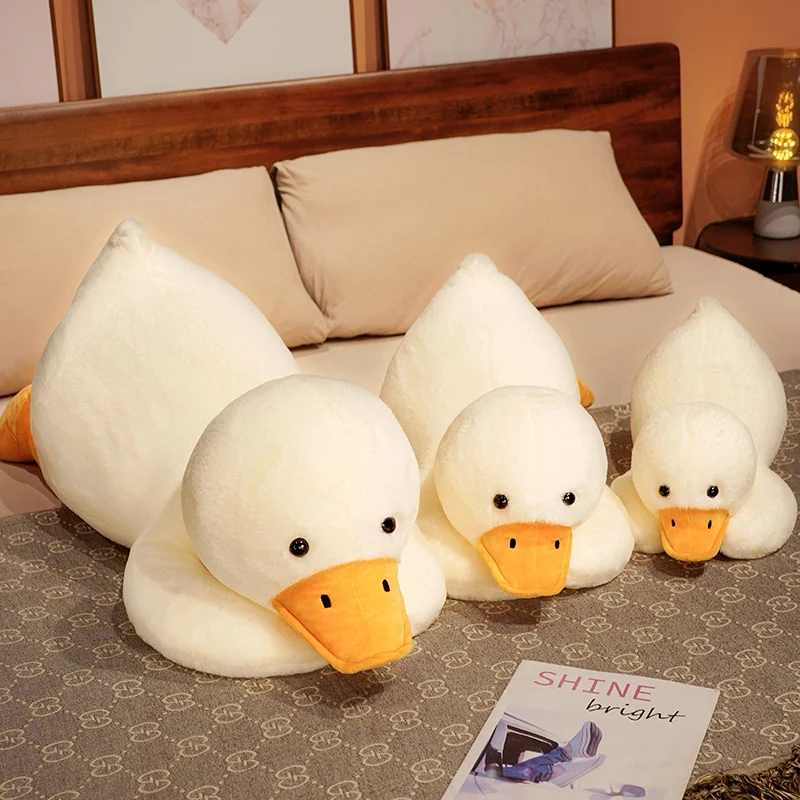 Dennis Duck Plush Toy | Simulation Lie Duck Plush Pillow Toy -7