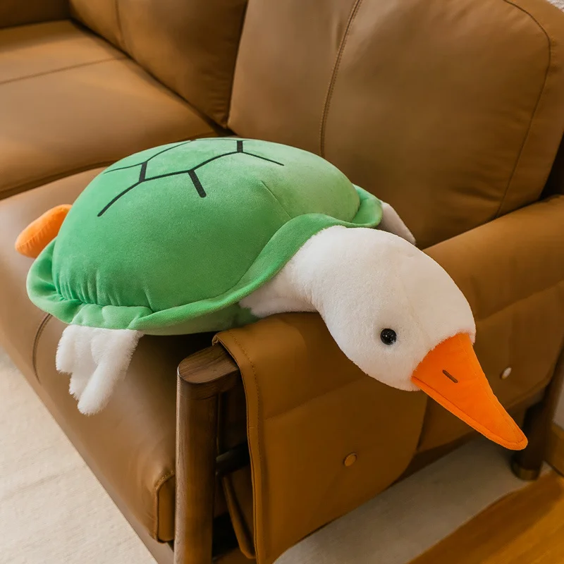 Turtle Duck Plush Toy | Turtle Transform To Big White Goose - Stuffed Tortoise Doll -7