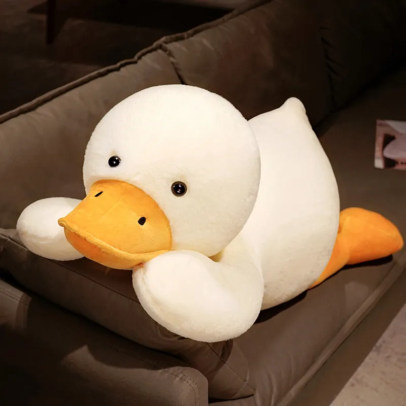 Dennis Duck Plush Toy | Simulation Lie Duck Plush Pillow Toy -2