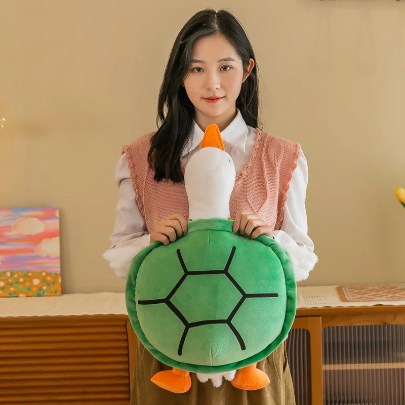 Turtle Duck Plush Toy | Turtle Transform To Big White Goose - Stuffed Tortoise Doll -2