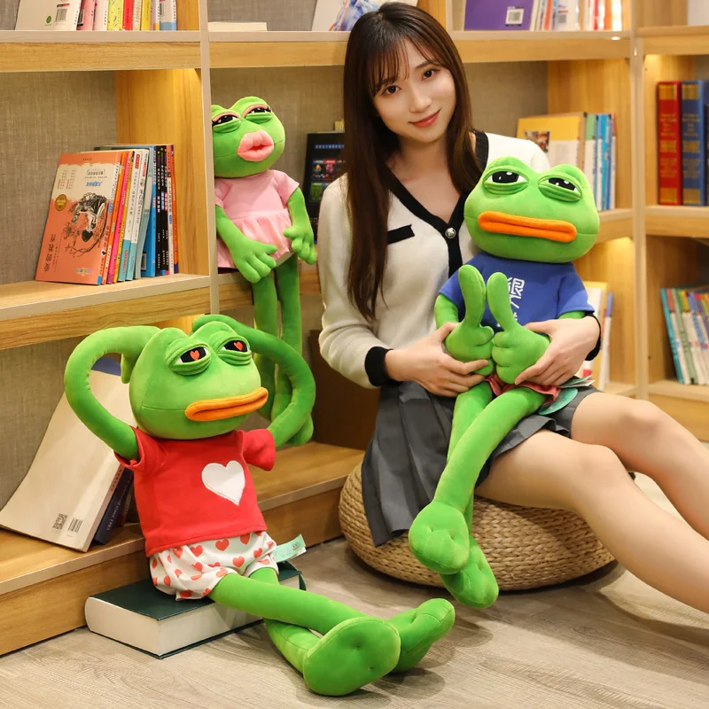 Sad Kermit Frog Stuffed Animal -8